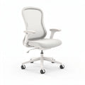 Ergonomic mesh office chair in white with adjustable features 60 x 60 x 100cm